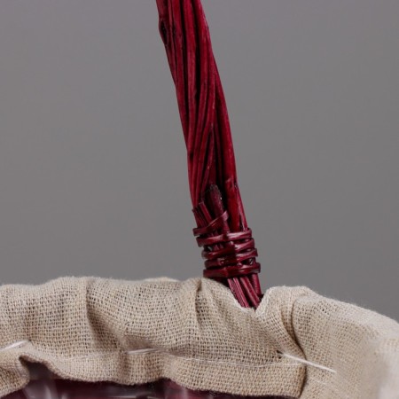 Wicker basket "twisted", 18 × 10/26 cm, willow, fabric-1