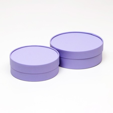 Box - tube 2 in 1, low with a dull lid "Lilac", 21 x 7 - 18 x 6 cm-1