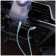 Hoco UPA25, Jack 3.5 mm (M) - Type -C, transparent, blue cable