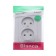 Double SE BLANCA, 16 A, 250 V, built -in, without salary, IP20, aluminum, Blnrs000023