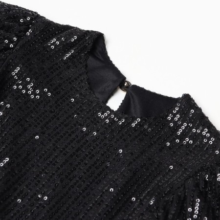 Платье нарядное для девочки KAFTAN размер 34 (122-128 см), черный-6