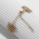 Bracelet with rhinestones "Illusion" drops, white color in gold