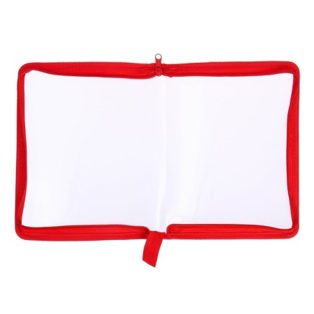 Lightning folder from 3 sides A5, 450MKM, transparent, with red edging-3