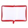 Lightning folder from 3 sides A5, 450MKM, transparent, with red edging