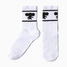 Socks kaftan Cheburashka size 36-39 (23-25 ​​cm) white