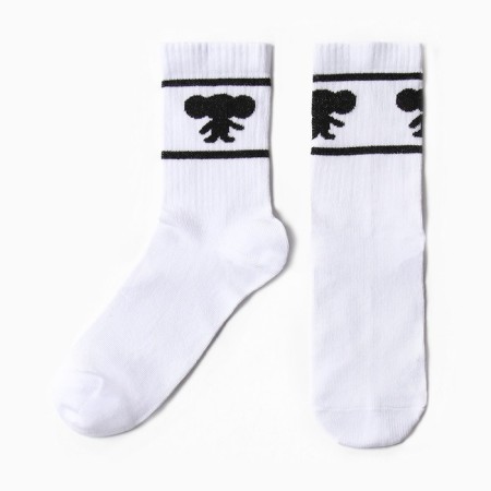 Socks kaftan Cheburashka size 36-39 (23-25 ​​cm) white