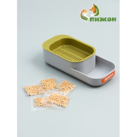 Herbus germiner to cats, with seeds, 20 x 5 x 9 cm, gray
