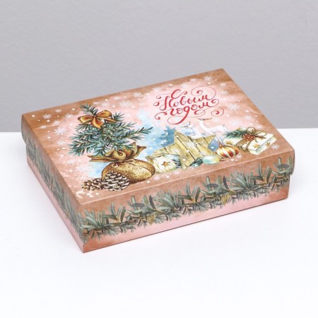 Gift box team "Bag with a Christmas tree", 21 x 15 x 5.7 cm-6