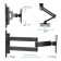 ARM Media LCD-7101, up to 15 kg, 10-26 ", wall-mounted, turn and slope, black