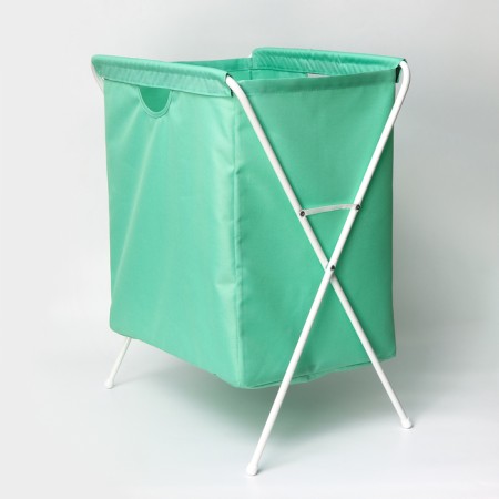 Basket - a bag for linen, 53 × 39 × 62 cm, mint color-6