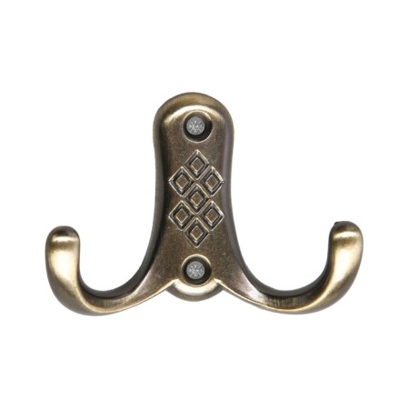 Hook furniture tundra TKD024, two -rod, bronze-2