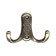 Hook furniture tundra TKD024, two -rod, bronze