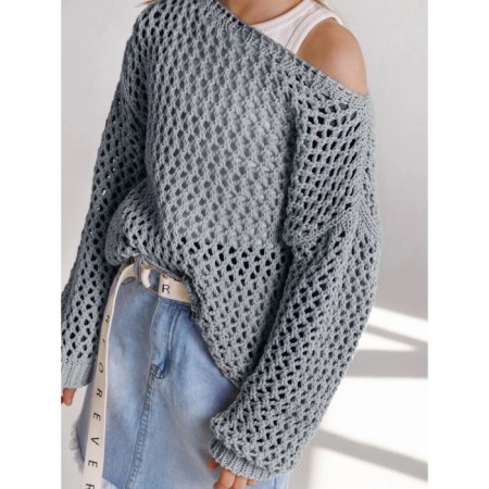 Свитер для девочки Amarobaby Knit Trend, рост 152 см, цвет серый-9