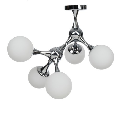 Chandelier "Molecule" 5he27 chrome 60x55x52 cm-3