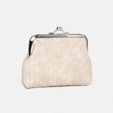 Women's wallet on the farmar, beige color
