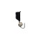 Mormyshka column black, white stripes + ball silver, weight 1.8 g