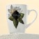 Ceramic Lemon Flowers mug, 350 ml, white color