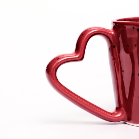 Ceramic mug of “with love for you”, 280 ml, red-3