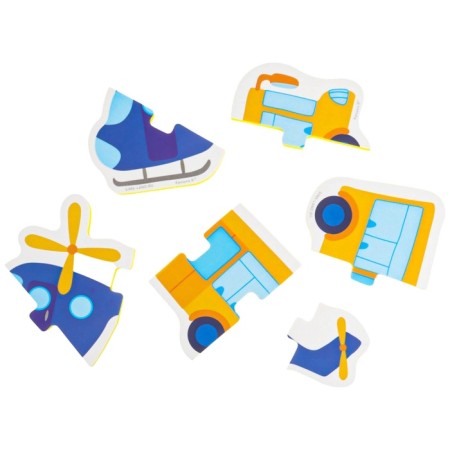 Soft puzzle for babies "Transport", 5 puzzles, crumb I-11