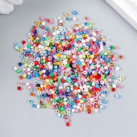 Glass beads 12/0 "mother -in -law. Multi -colored assorted" 10 g
