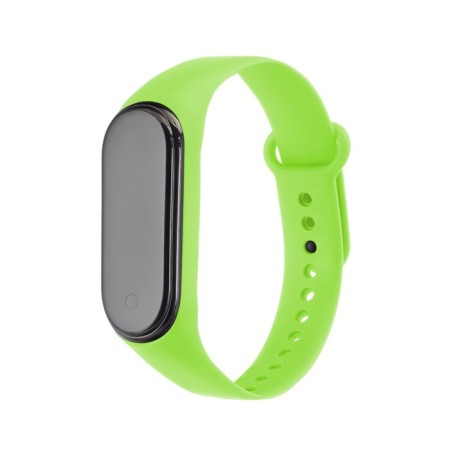 Watches electronic watches, silicone strap, green-2