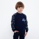 Sports suit (sweatshirt, trousers) for a boy, color blue camouflage/dark blue, height 152 cm