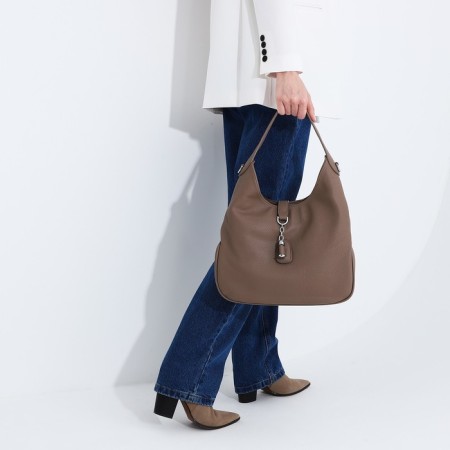 Load bag with lightning, external pocket, brown color-7