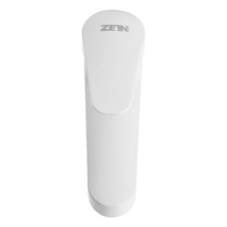 Zein Z3655 sink mixer, single-leaf, pouring height 9 cm, ABS plastic, white-1