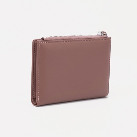 Women's wallet on the button, powder color-1