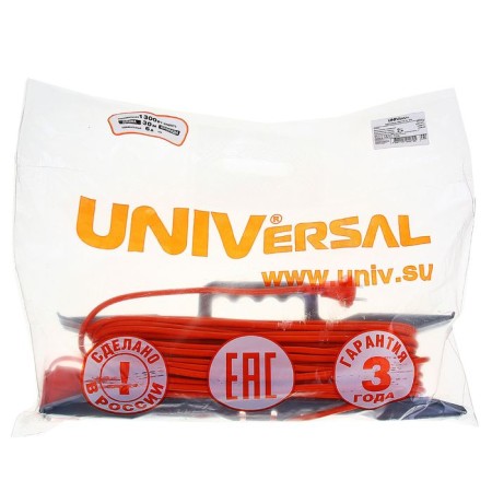 An extension cord on the frame USh-6, 1x30 m, without grounding, PVS 2x0.75 mm2-2