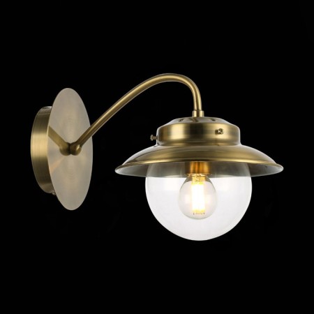 Wall lamp EVOLUCE. Sle110101-01. Garonni. 1x40 W, E14, 20x18 cm, antique bronze color-1