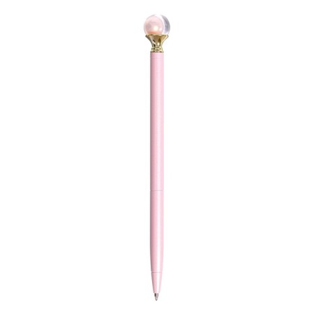 Ballpoint handle Meshu Pink Pearl, blue rod, metal case-5