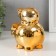 Pigger Ceramics "Two Golden Pigs - Pyramid" 12.5x8x14 cm