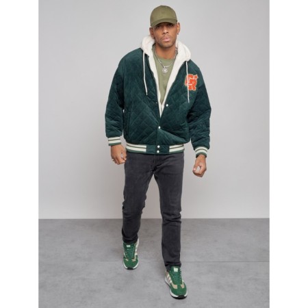 Male bomber, size 48, dark green color-9