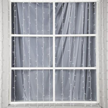 Garland "Curtain" 2 × 3 m, IP44, UMS, white thread, 760 LED, white glow, flicker, 220 V-1