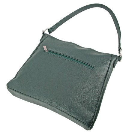 Women's bag B2797-04110, dark green color, artificial leather, 33x8x31 cm-2