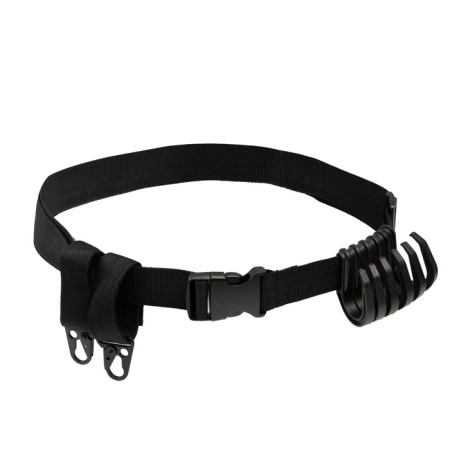 Tourist belt, with hooks, black, 140 cm