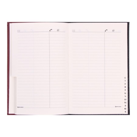 Telephone book A5, 136 x 202 mm, 96 sheets, Cayman, cut alphabet, combined leather-6