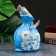 Pig a piggy bank "Bag - for good deeds" Blue, 17cm