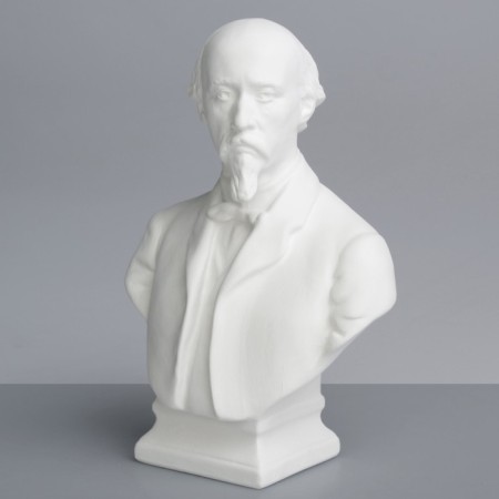 Gypsum figure famous people: Nekrasov bust, 14 x 8 x 20.5 cm-1