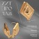 Earrings Metal "Chord" rhombus, color gold