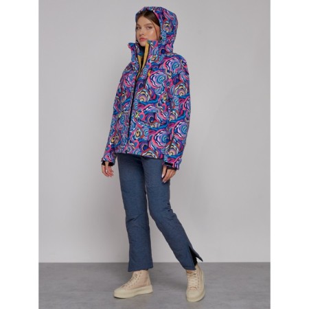Ski jacket female winter, size 42, blue color-12