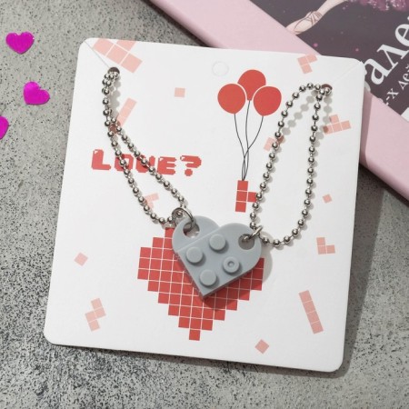 Kulons "Uzolnutors" Lego, gray color in silver, 40 cm-1