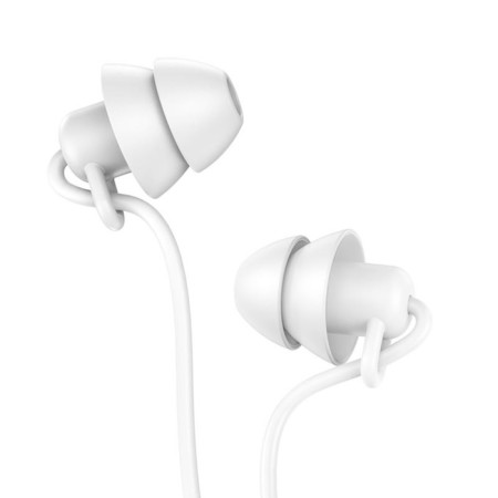 Hoco M81 headphones, wired, vacuum, microphone, 1.2 m, white-1