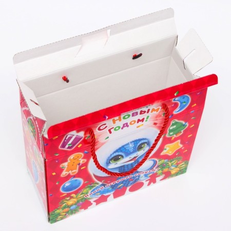 Gift box New Year's cornfield 23 x 10 x 22 cm-3