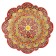 Largan Rishtan ceramics "Flowers", 40 cm, red mix, corrugated