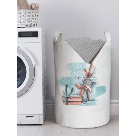 Basket for storage of things "Bunny with a gift", size 40x60 cm