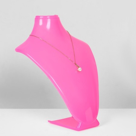Bust for jewelry, 21 × 13 × 33 cm, pink color-1