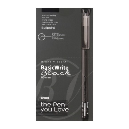 Ballic handle Bruno Visconti Basicwrite Basic, 0.5 mm, black ink-1