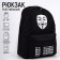 School youth backpack, lightning department, n/pocket, “mask”, black, 33x13x37